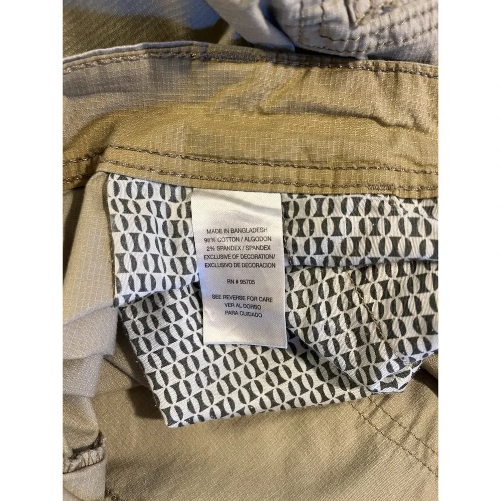 Iron Co Cargo Shorts Mens 40 Khaki Ripstop Stretch Utility Hiking Outdoor 40